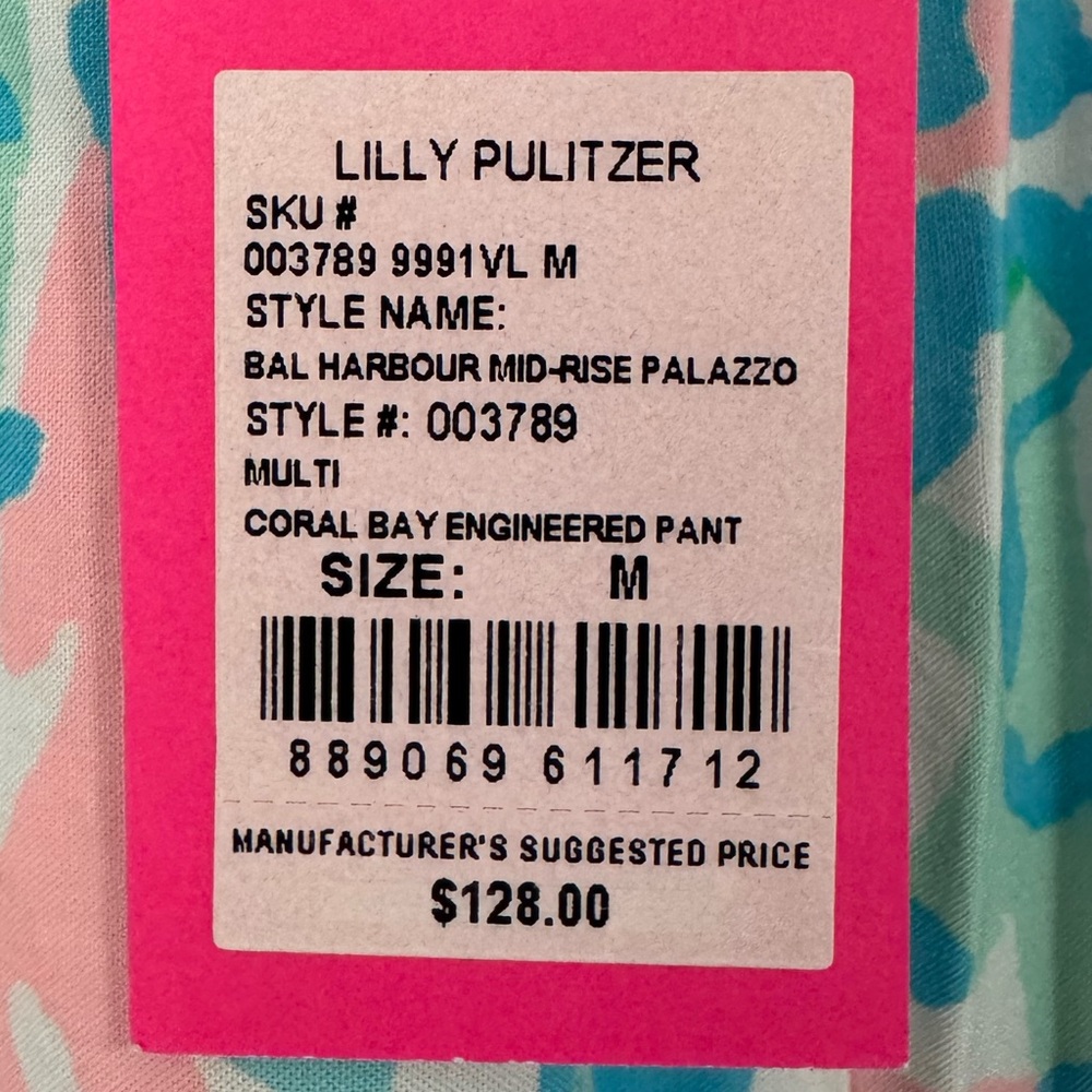 Lilly Pulitzer Bal Harbour Palazzo Pants in Coral Bay - Picture 2 of 2